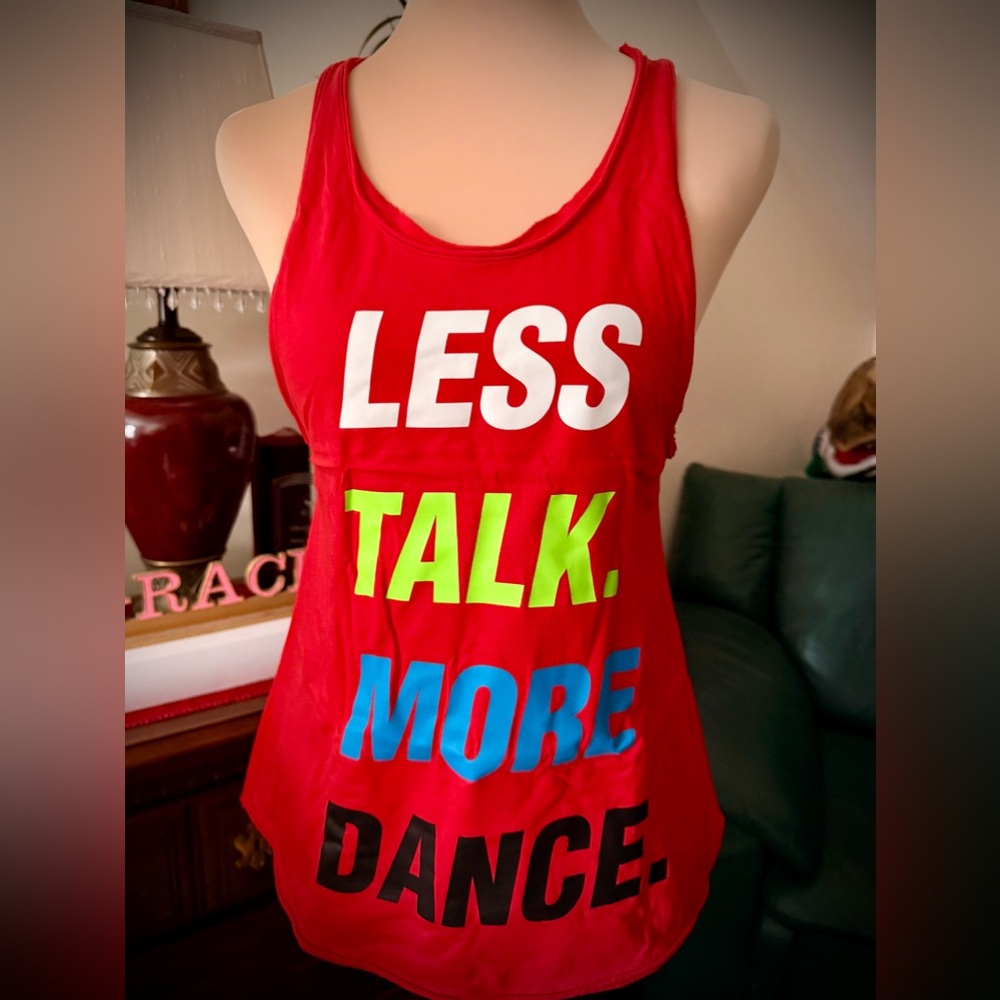 Zumba Fitness Red Graphic Tunic Tank Top